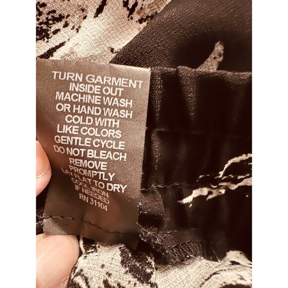 New Direction Floral Print Wide Leg Palazzo Pants Drawstring Size Medium - Picture 7 of 7